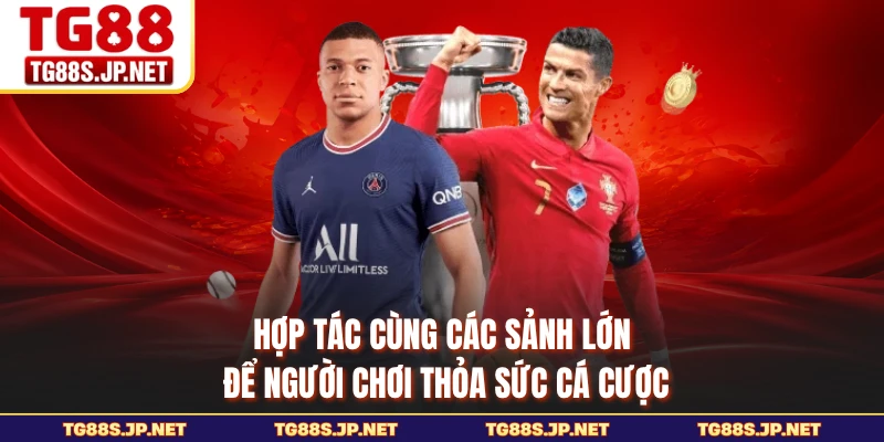 Hợp tác cùng các sảnh lớn để người chơi thỏa sức cá cược
